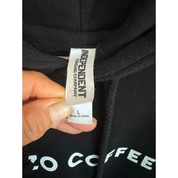 Black “Coffee Rezzo California” Hoodie – Size Large - Picture 5 of 6